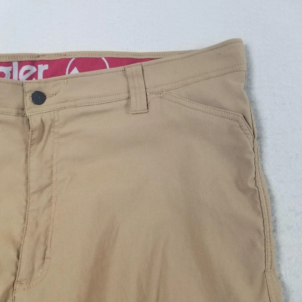 Wrangler Pants Mens 40x32 Beige Nylon Spandex Cargo Stretch Outdoor Hiking